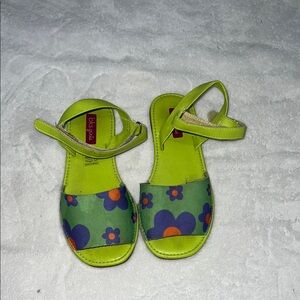 Kids Green Floral Sandals